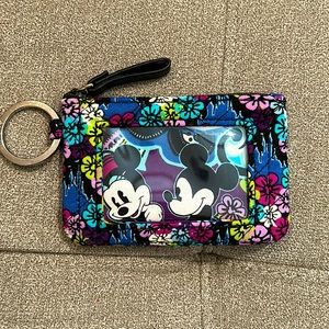 Vera Bradley Disney Zip ID Case “Mickey’s Floral Celebration” VGUC